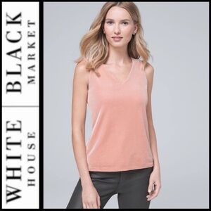 NWOT WHBM Rose Bisque Velvet Shell